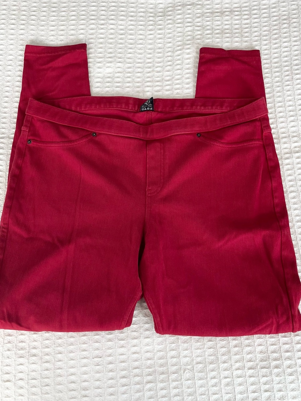 HUE Women's Red Stretch Skinny Jeggings size XL